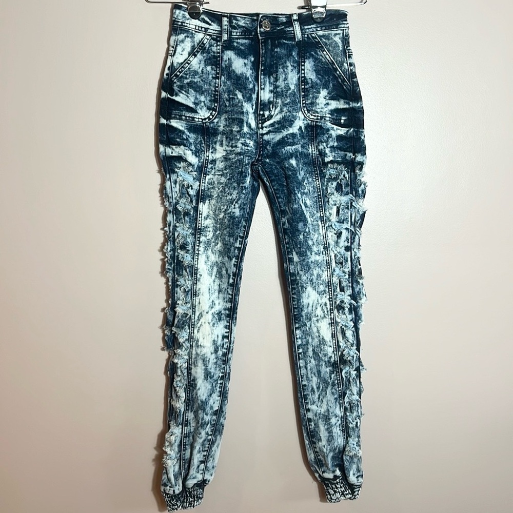 Redfox Side Slice Denim Stretch Jogger
